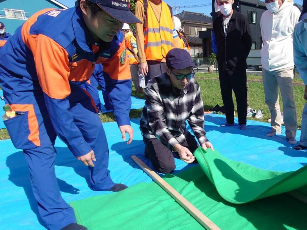 征矢町地内の防災訓練へ応急手当普及員派遣協力